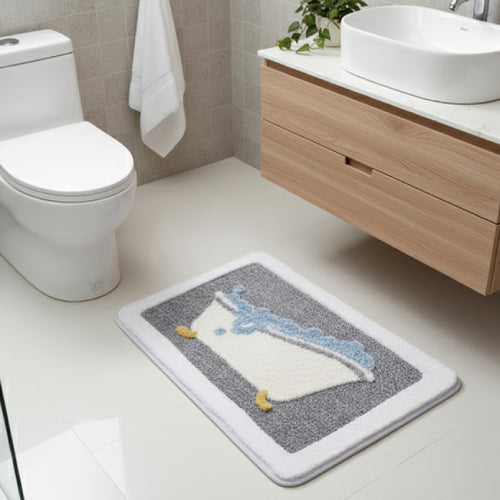 Tapis de bain tricoté antidérapant baignoire lavabo 
