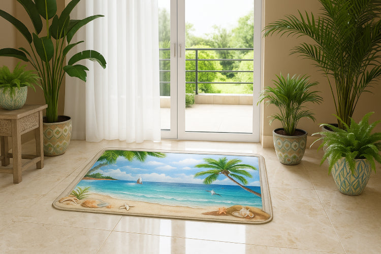 Tapis de bain tropical balcon 