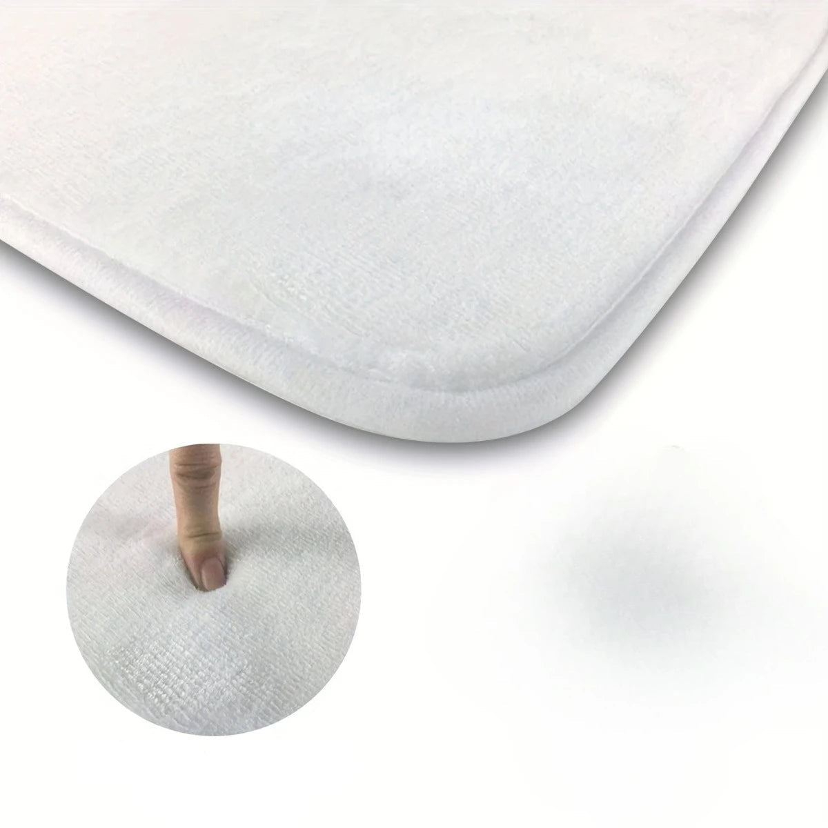 Tapis de bain tropical  blanc