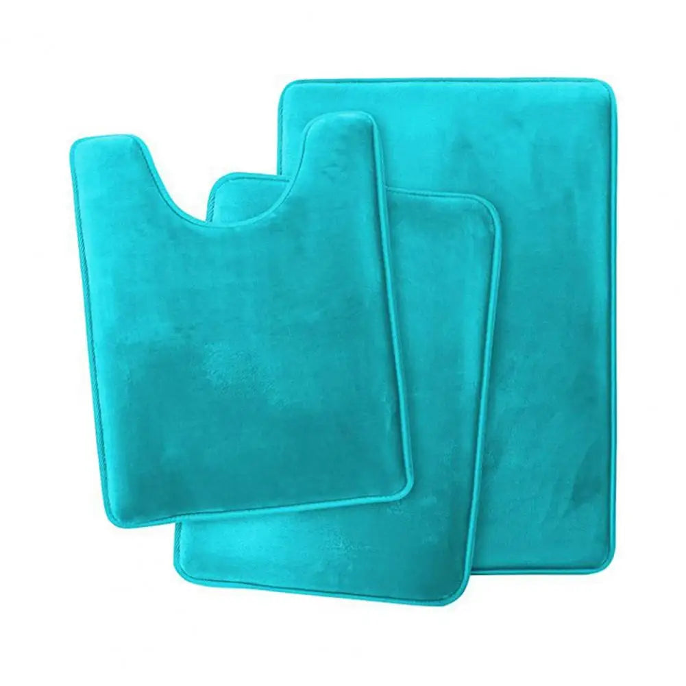 Tapis de bain turquoise bleu
