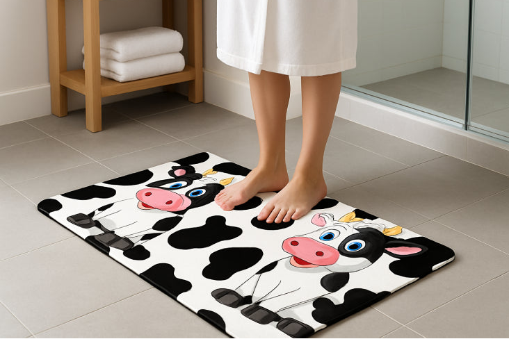 Tapis de bain vache sol 