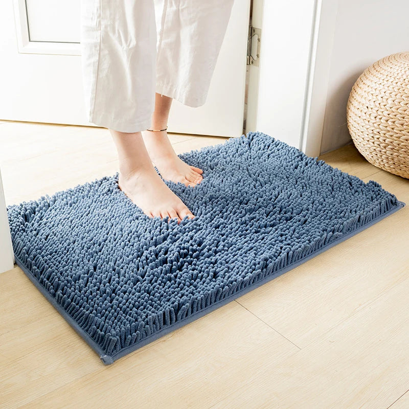 Tapis de bain vert empire bleu