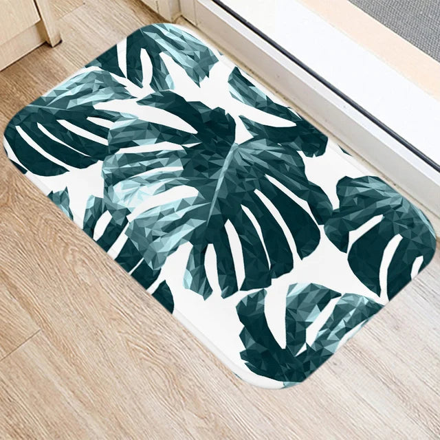 Tapis de bain vert foret sol
