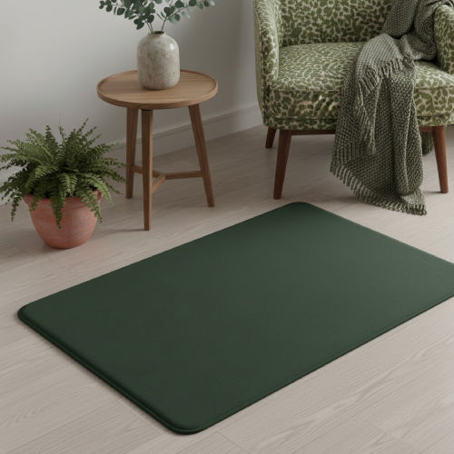 Tapis de bain vert olive chaise 