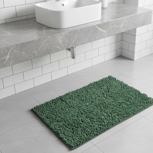 Tapis de bain vert sapin sol