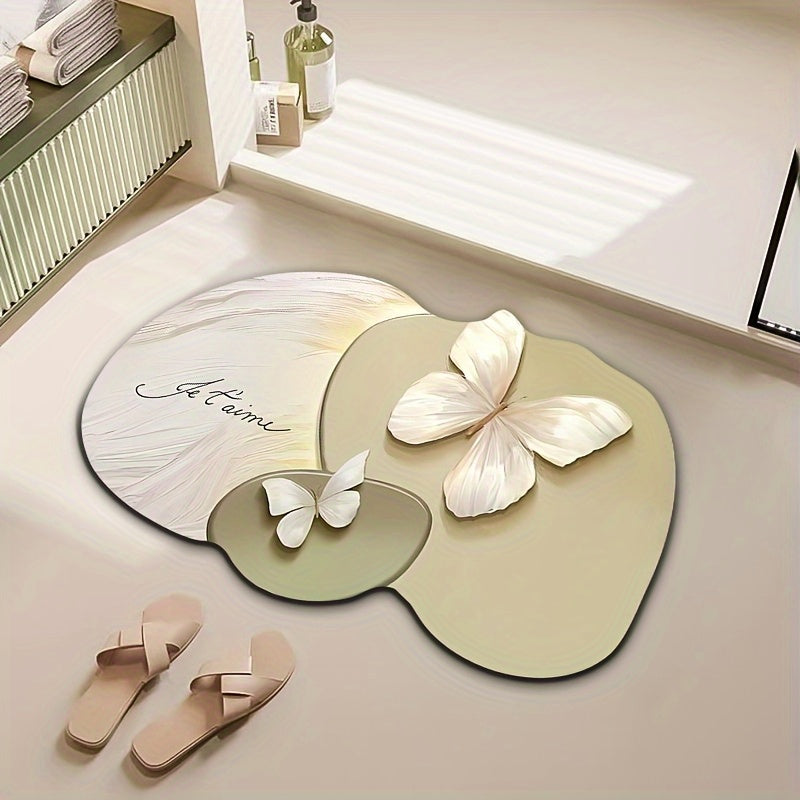 Tapis de douche absorbant couleurs pastel chaussures