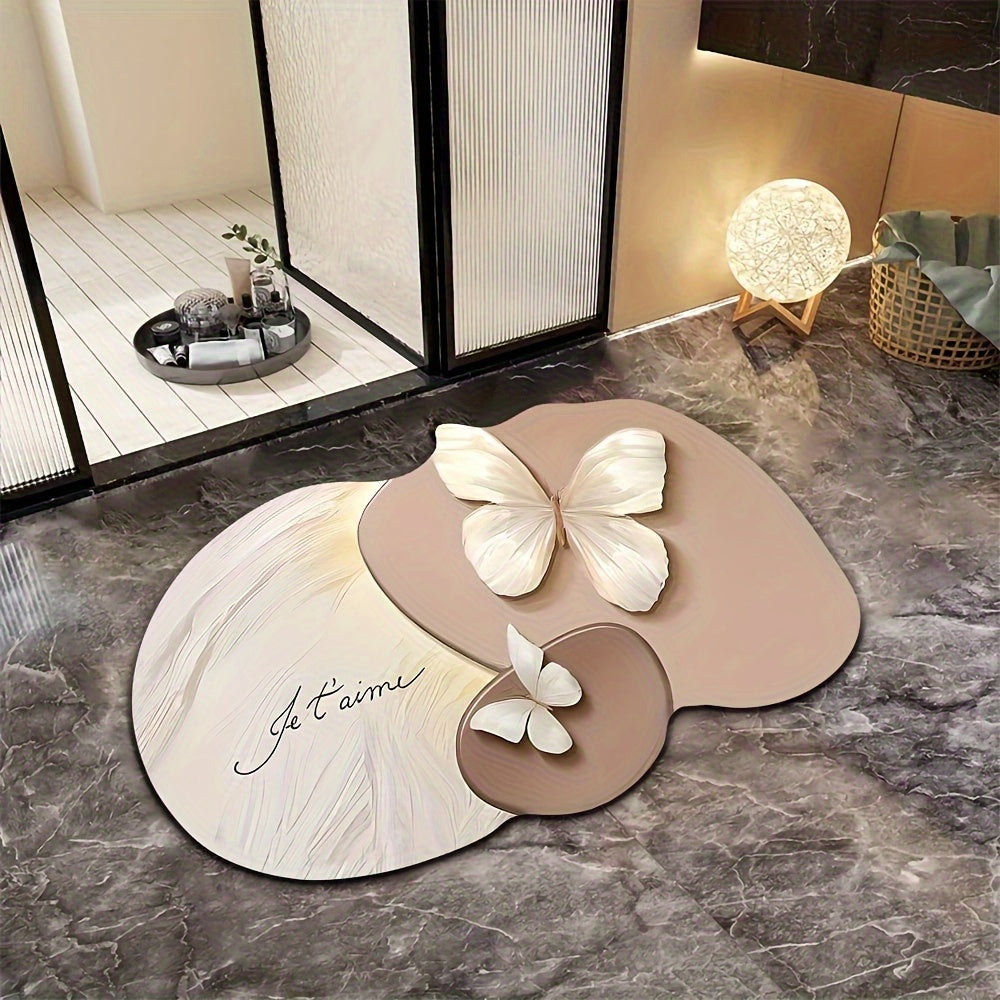 Tapis de douche absorbant couleurs pastel rose 