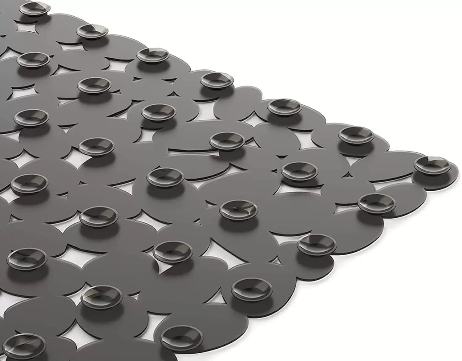 Tapis de douche carré avec ventouses détails 