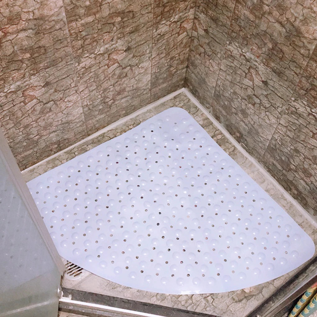 Tapis de douche demi lune blanc