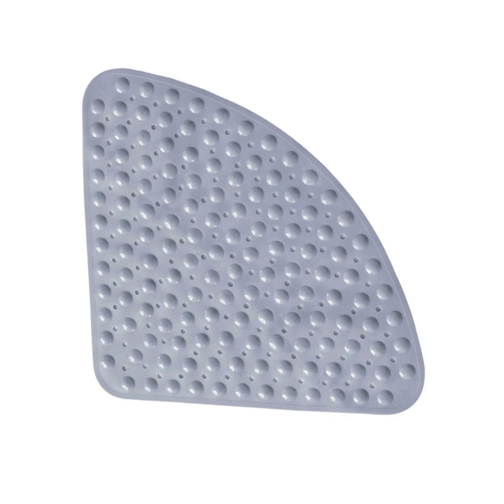 Tapis de douche demi lune gris