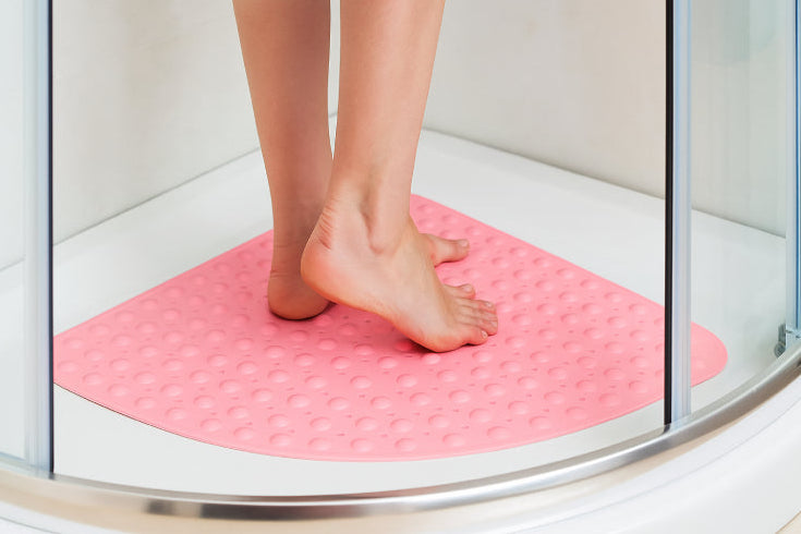 Tapis de douche demi lune pieds 