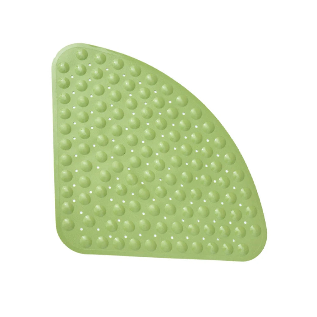 Tapis de douche demi lune vert