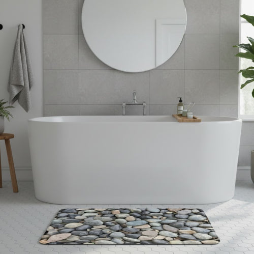 Tapis de pierre salle de bain baignoire 