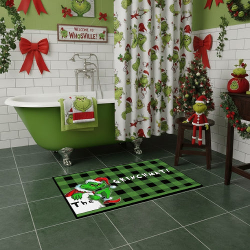 Tapis de salle de bain Grinch douche 