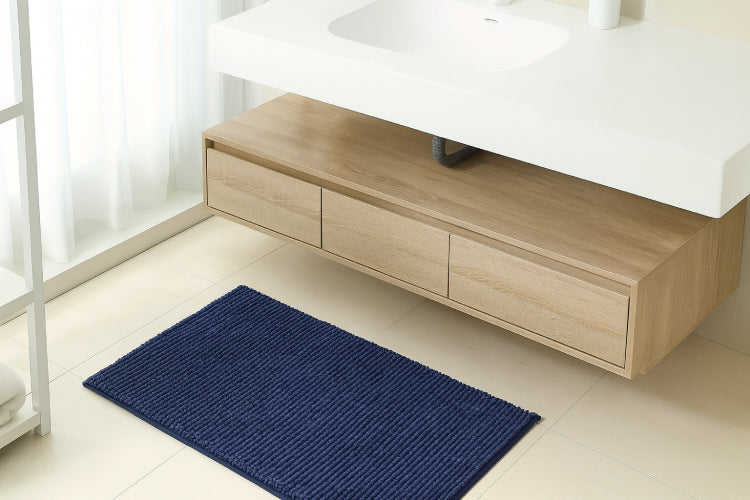 Tapis de salle de bain en microfibre épaisse chenille lavabo 