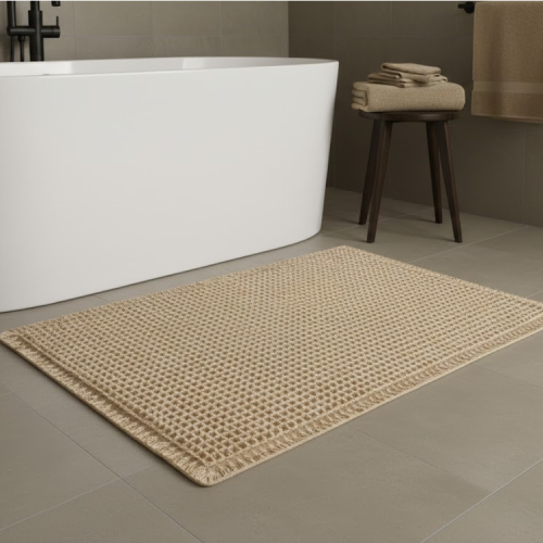 Tapis de salle de bain gaufré sol 