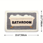 Tapis de salle de bain gris et blanc - Vignette | Douceur De Bain