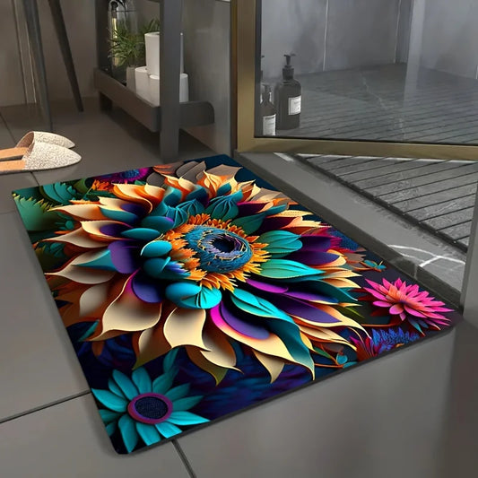 Tapis de salle de bain imprimé terre diatomée