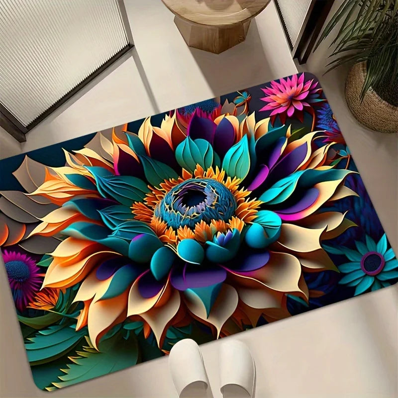 Tapis de salle de bain imprimé terre diatomée chaussures 