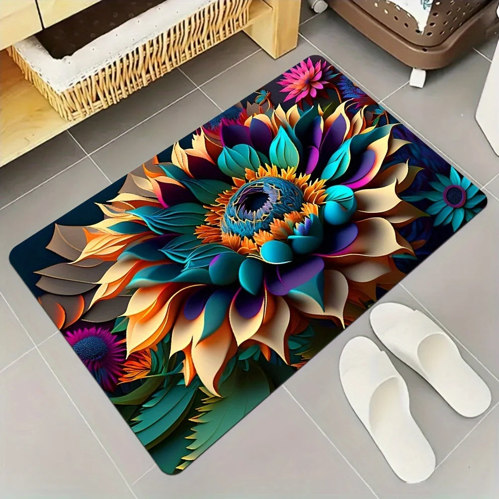 Tapis de salle de bain imprimé terre diatomée sol