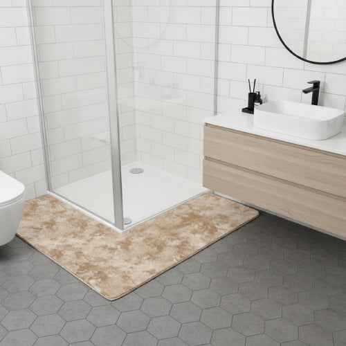 Tapis de sol antidérapant en forme de L pêche 