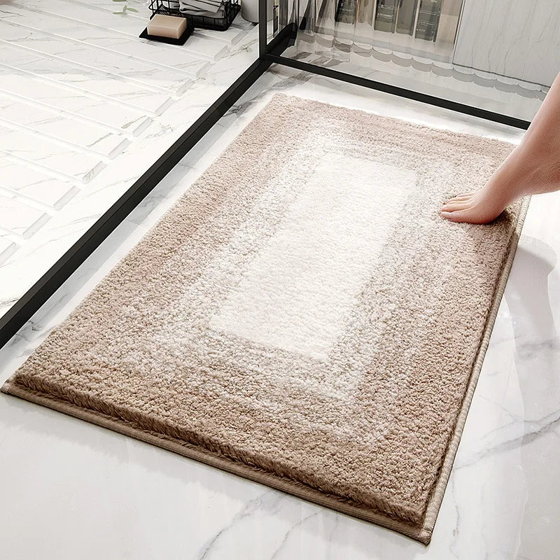Tapis de sol antiderapant salle de bain beige