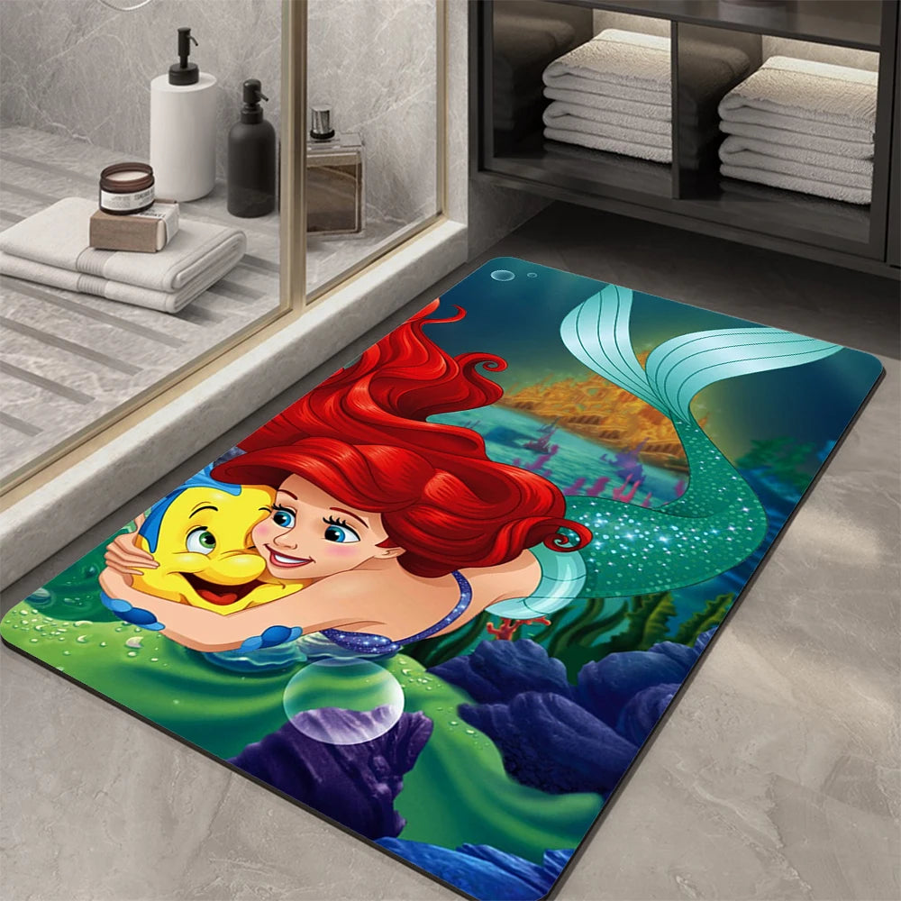 Tapis de sol de salle de bain Disney La Petite Sirène océan