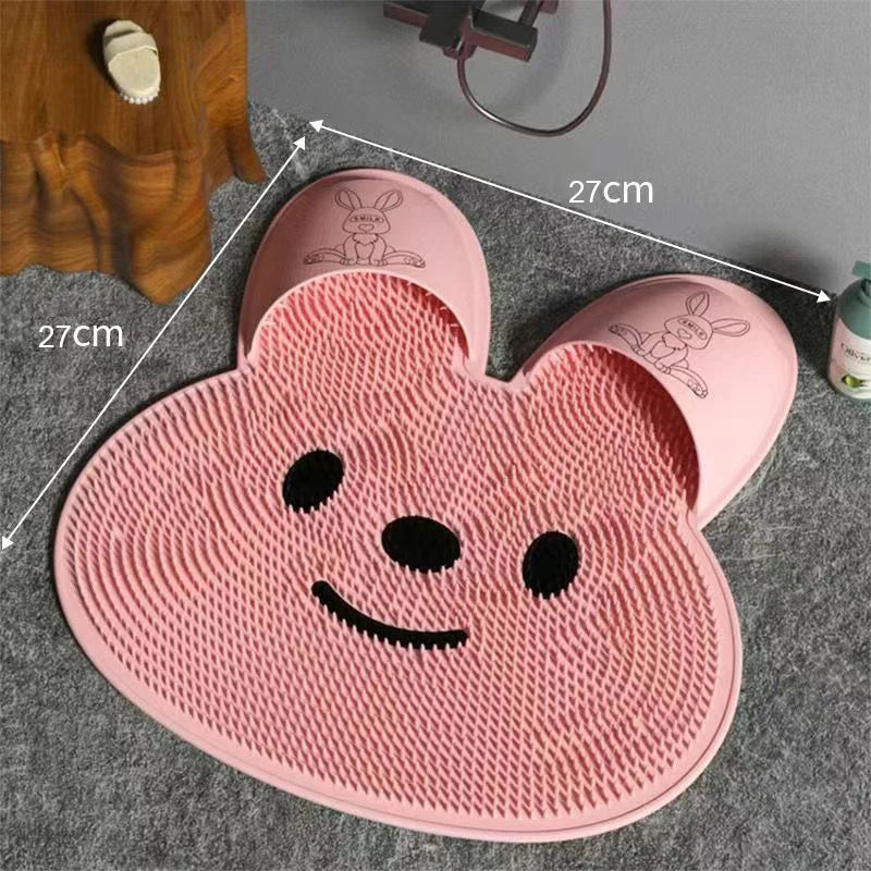 Tapis de sol de salle de douche frotter les pieds de lapin 27 cm 