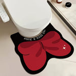 Tapis de sol de toilette avec nœud rouge - Vignette | Douceur De Bain