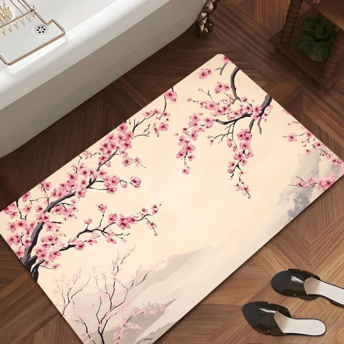 Tapis de sol imprimé fleurs de cerisier chaussures 