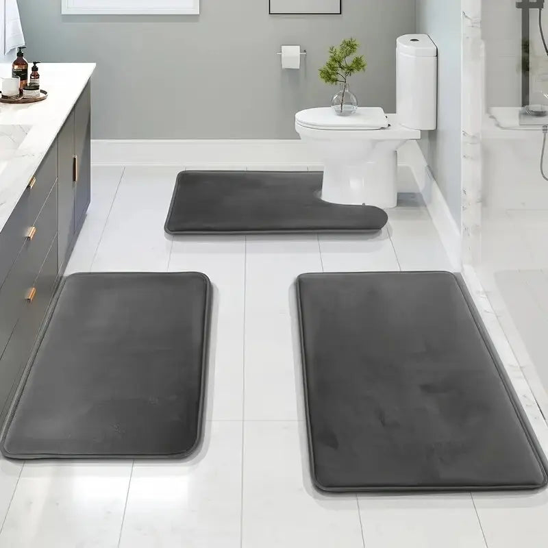 Tapis de sol pour salle de bain trois pièces