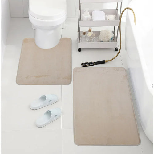 Tapis de sol pour salle de bain trois pièces baignoire 