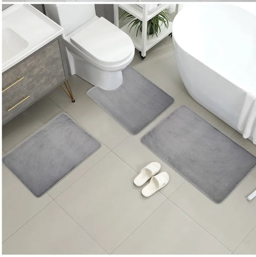 Tapis de sol pour salle de bain trois pièces chaussures 