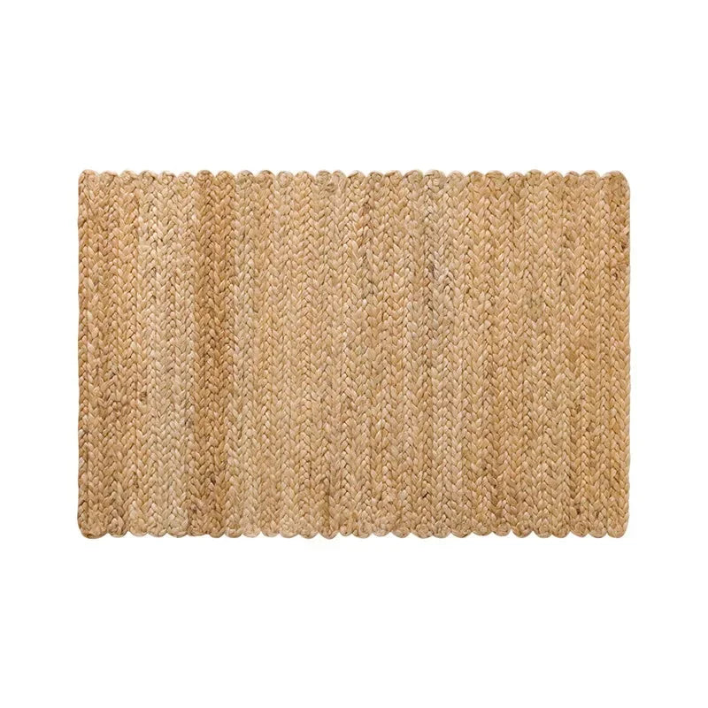 Tapis jute salle de bain plie