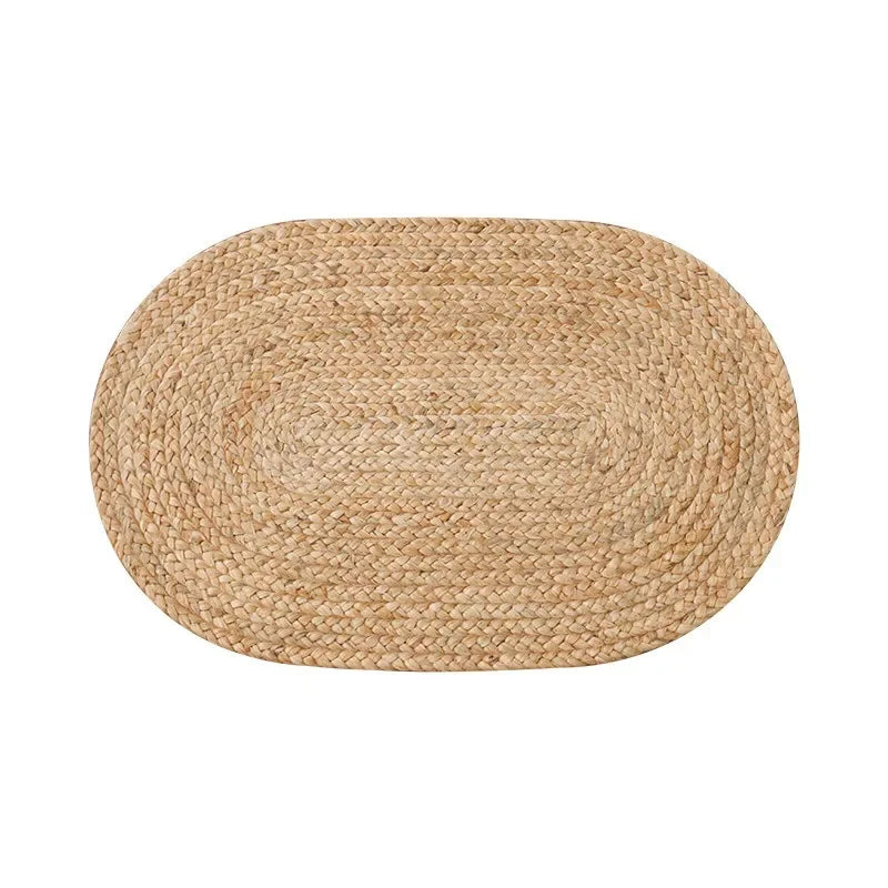 Tapis jute salle de bain tissé à la main