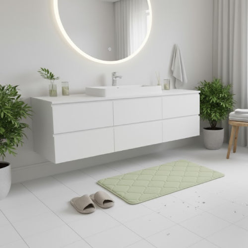 Tapis mousse salle de bain lavabo 