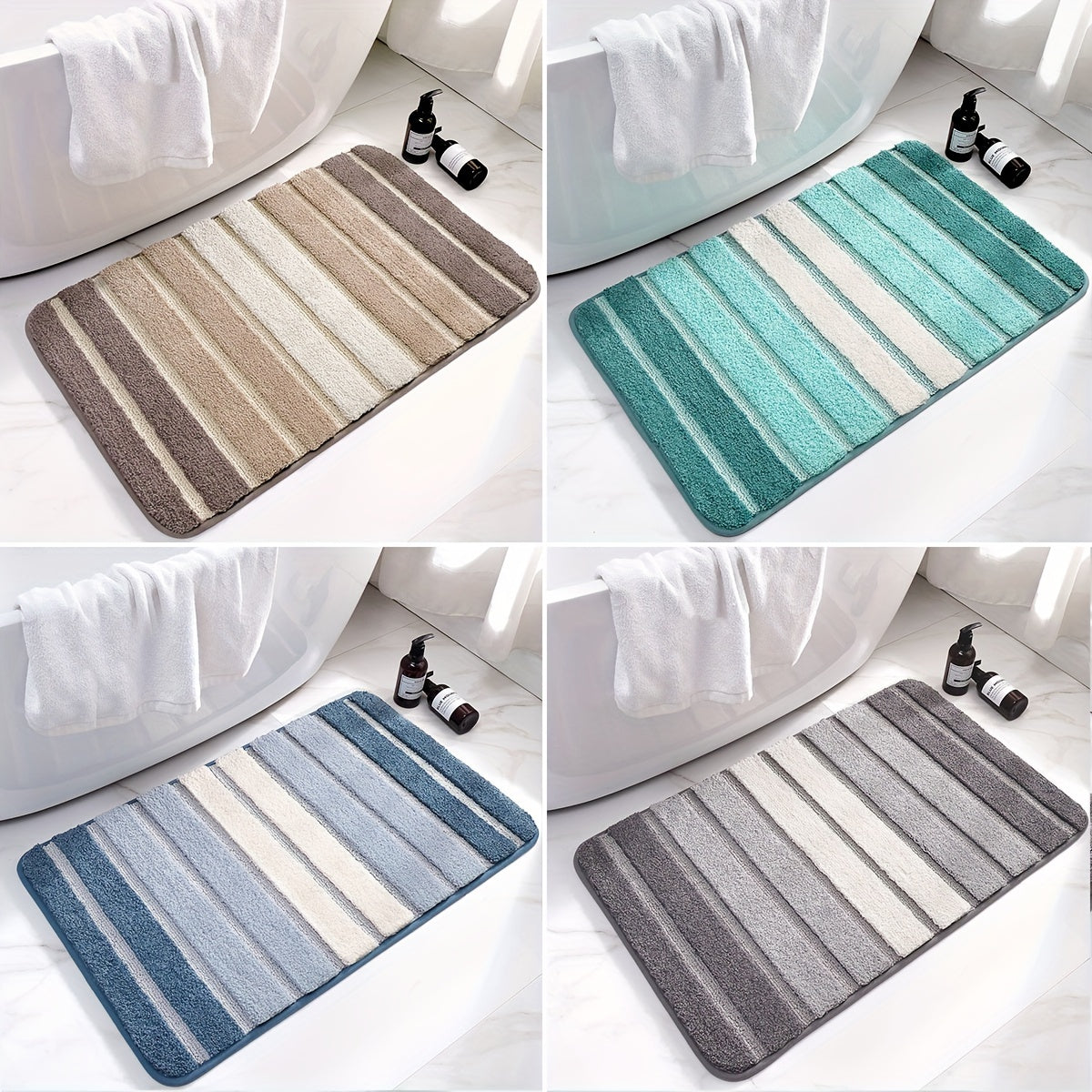Tapis pour salle de bain extra doux  couleurs 