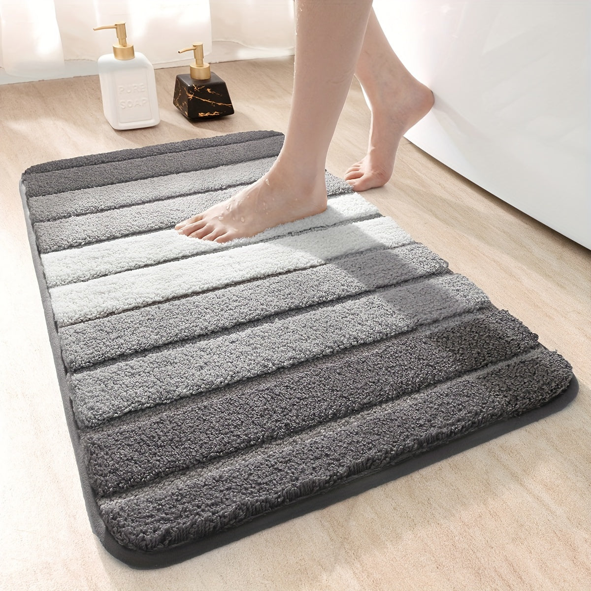 Tapis pour salle de bain extra doux  pied 