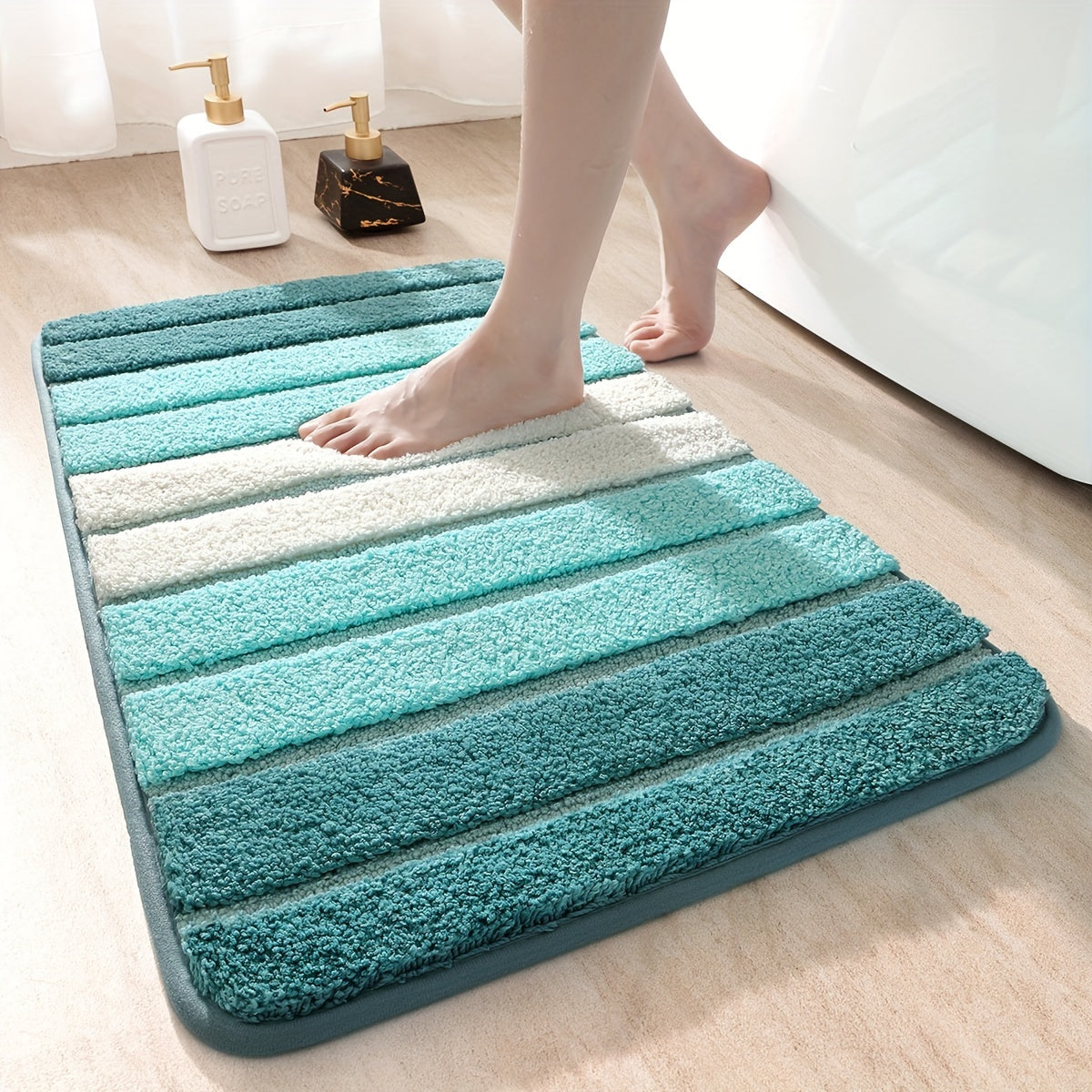 Tapis pour salle de bain extra doux  rectangulaire