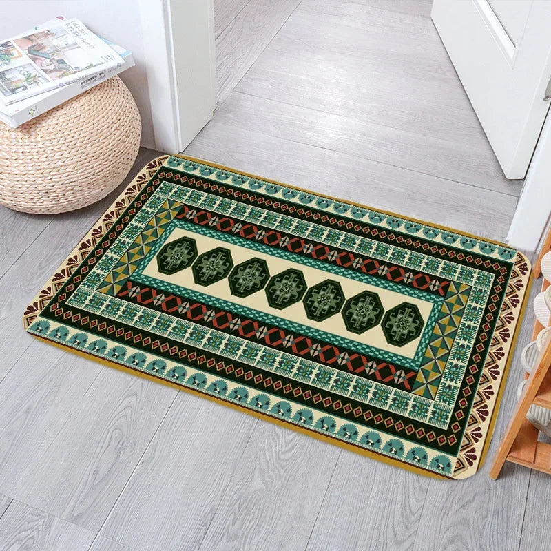 Tapis salle de bain Maroc vert sol 