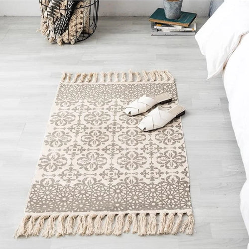 Tapis salle de bain Marocain beige sol 