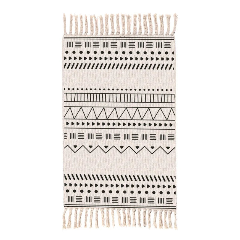 Tapis salle de bain Marocain blanc 