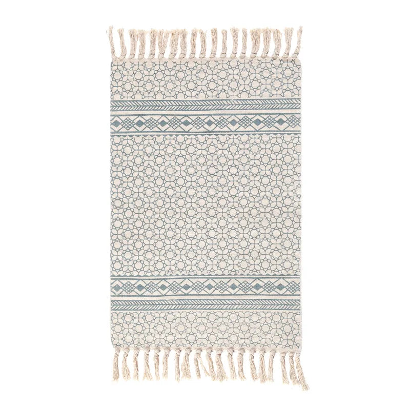 Tapis salle de bain Marocain fond blanc 