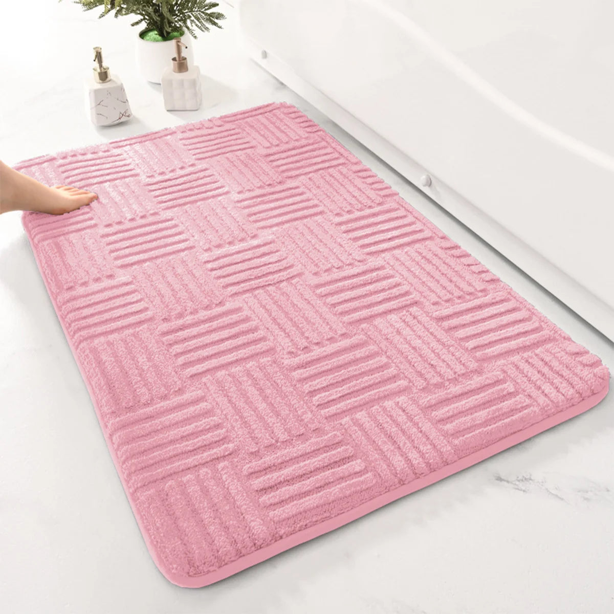 Tapis salle de bain Rose