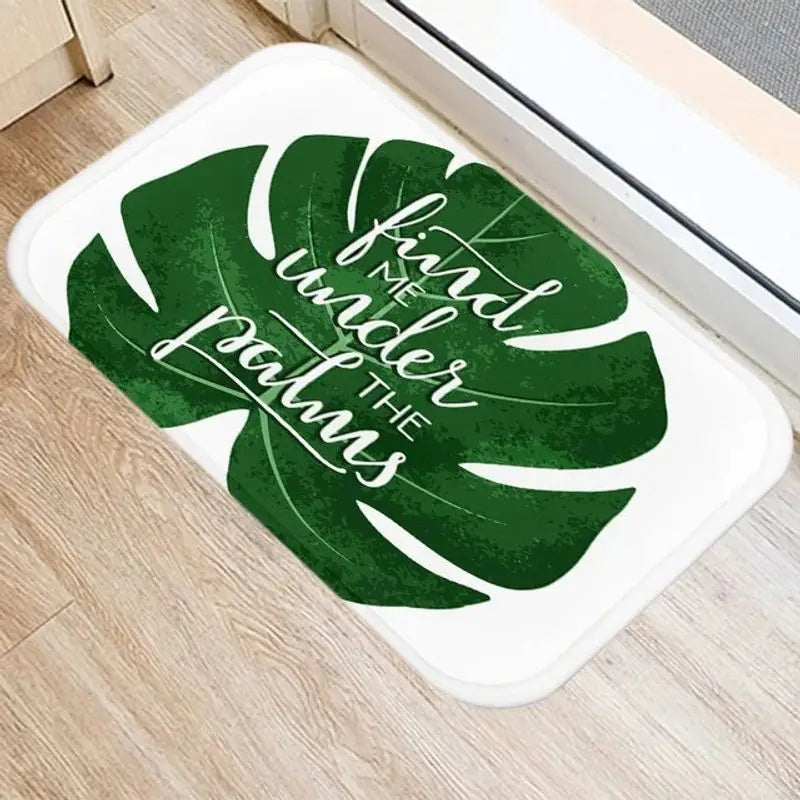 Tapis salle de bain Tropical feuille