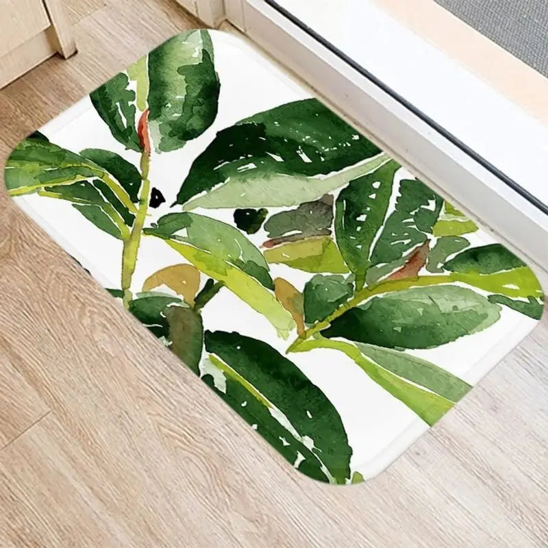 Tapis salle de bain Tropical feuilles motif