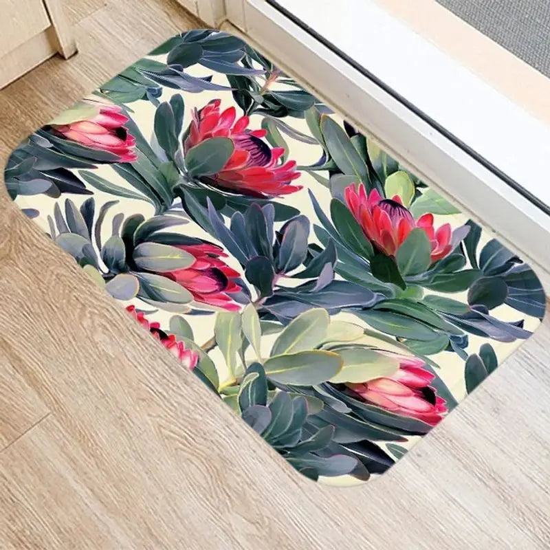 Tapis salle de bain Tropical fleur