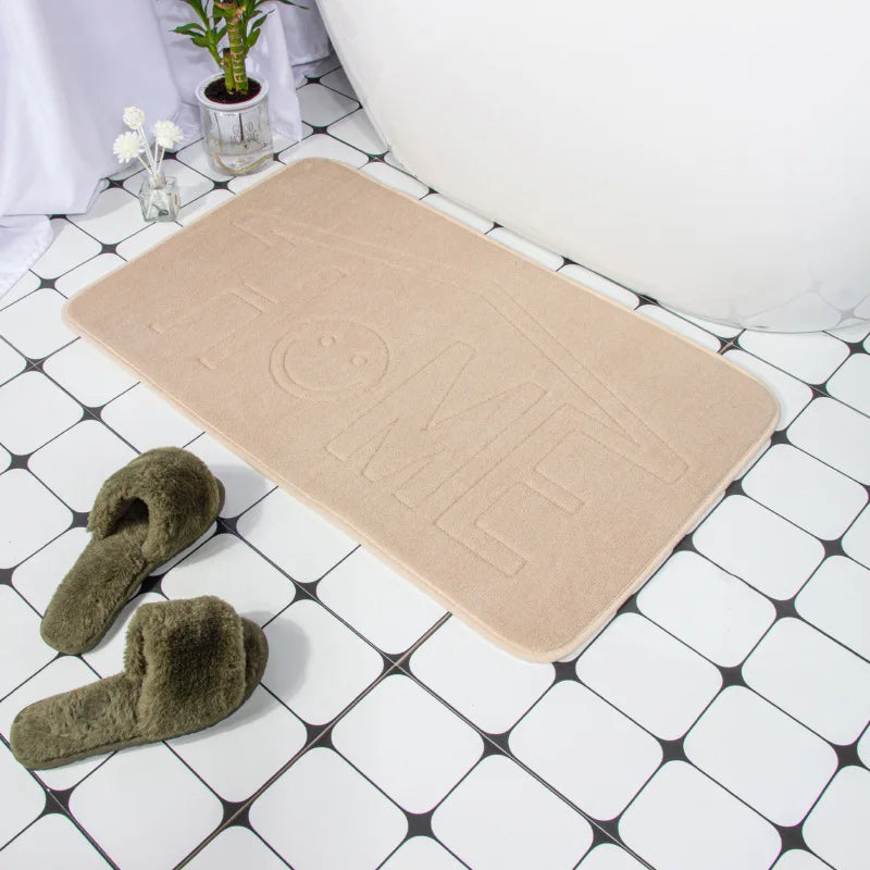 Tapis salle de bain antidérapant  camel baignoire