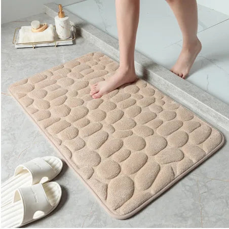 Tapis salle de bain antidérapant kaki
