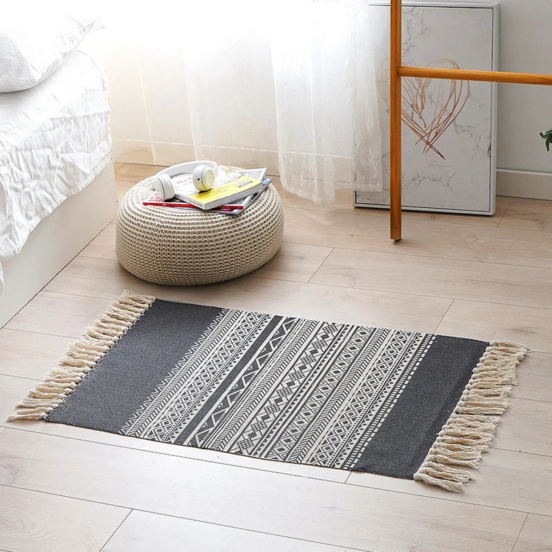Tapis salle de bain berbère gris foncé